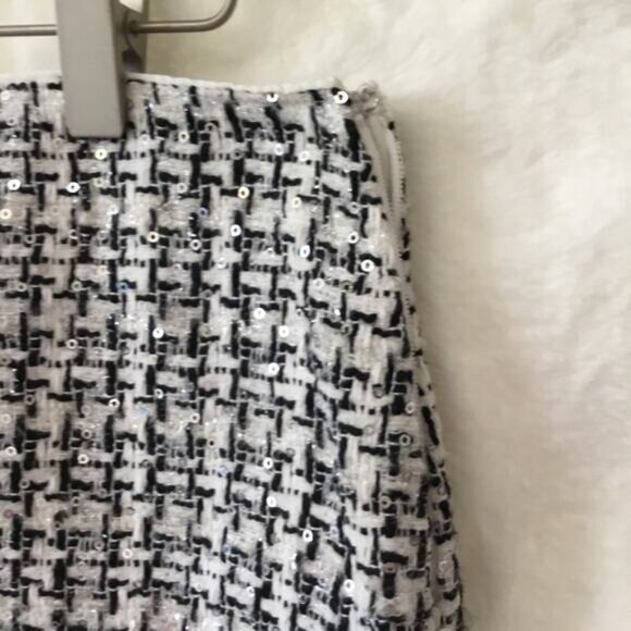 Loft Black and White Sequin Shift Skirt - Picture 10 of 14